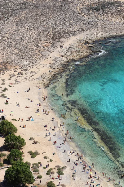 Κορυφαία θέα από την παραλία, Γραμβούσα, Κρήτη, Ελλάδα — Φωτογραφία Αρχείου