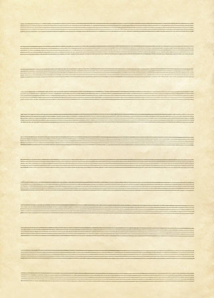 Vintage foglio di carta bianca per note musicali — Foto Stock