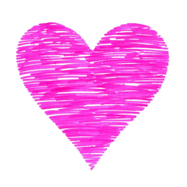 화이트에 추상 밝은 다채로운 심장 — 스톡 사진