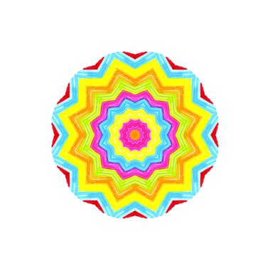 Soyut parlak renkli şekil