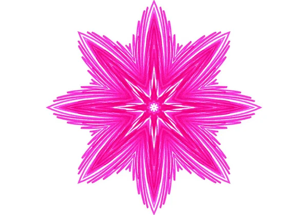 Абстрактна яскраво-рожева форма ізольована на білому — стокове фото