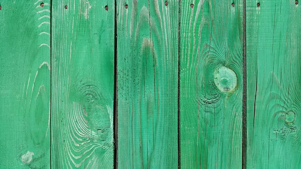 Textura de madera envejecida cerca pintada verde — Foto de Stock