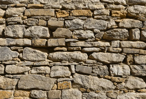 Textuur van een oude muur van stenen en bakstenen — Stockfoto