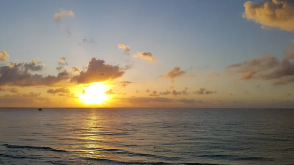 Amazing sunrise at sea in the morning