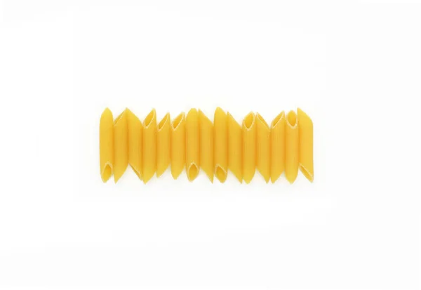 Penne Pasta Isolate Fondo Bianco — Foto Stock