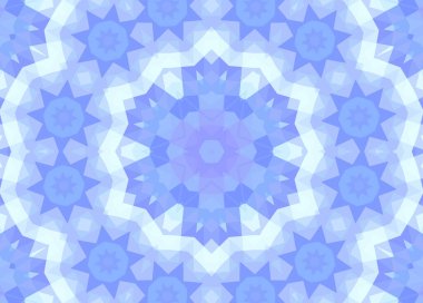 Tasarım için eşmerkezli mozaik desenli soyut mavi ve eflatun arkaplan