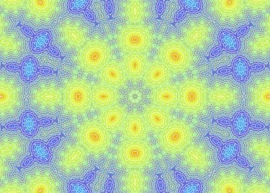 Tasarım için eşmerkezli mozaik desenli soyut parlak çok renkli arkaplan