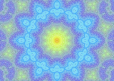 Tasarım için eşmerkezli mozaik desenli soyut parlak çok renkli arkaplan