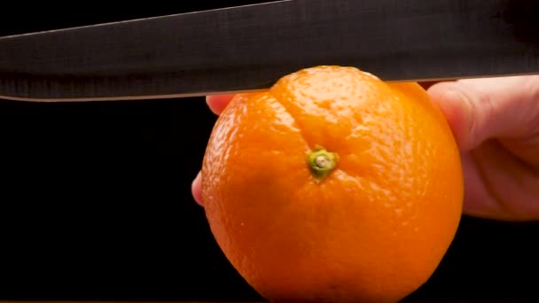 Φέτες ώριμο πορτοκάλι — Αρχείο Βίντεο