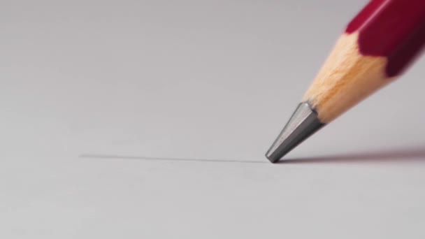 Hand drawing a flat gray line — Stock Video