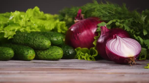 Ingrédients de salade de légumes — Video