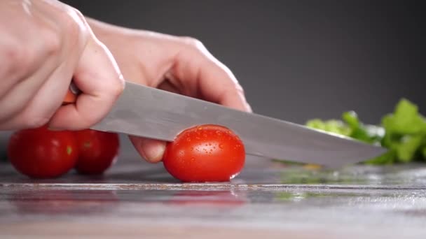 Ensalada vegetal ingridientes — Vídeos de Stock