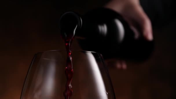 Personne anonyme versant du vin dans un verre — Video