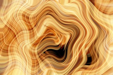 Siyah arka plan üzerinde soyut sarı ve altın dalgalar