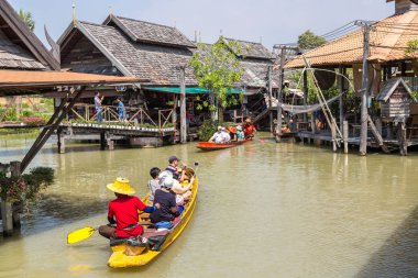 Pattaya, Tayland - 11 Mart 2018: Pattaya, Tayland bir yaz günü, Suüstü pazarı