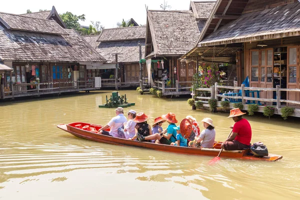 Pattaya Thailand Março 2018 Mercado Flutuante Pattaya Tailândia Dia Verão — Fotografia de Stock