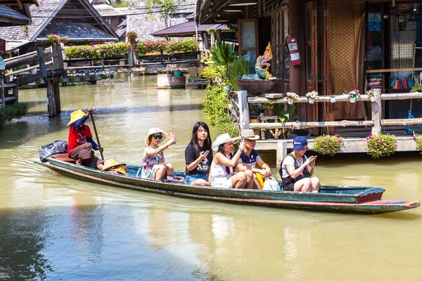 Pattaya Tailandia Marzo 2018 Mercado Flotante Pattaya Tailandia Día Verano — Foto de Stock