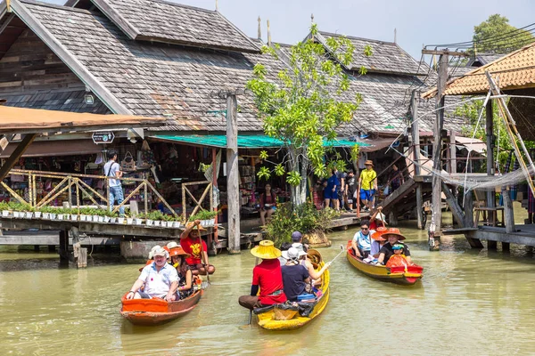 Pattaya Tailandia Marzo 2018 Mercado Flotante Pattaya Tailandia Día Verano — Foto de Stock