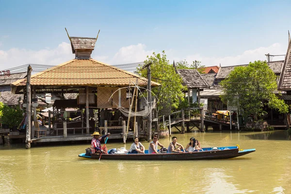 Pattaya Tailandia Marzo 2018 Mercado Flotante Pattaya Tailandia Día Verano — Foto de Stock