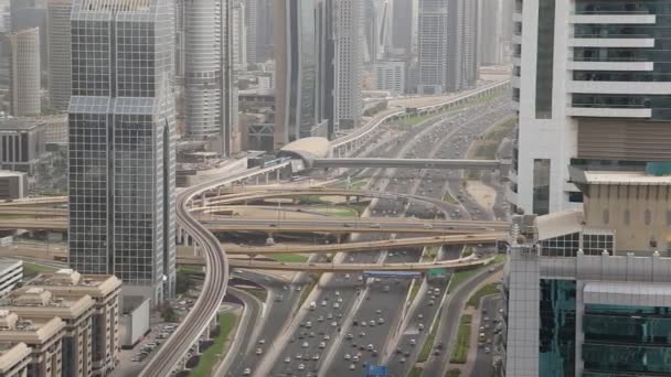 Dubaj Spojené Arabské Emiráty Června 2018 Letecký Pohled Downtown Dubai — Stock video