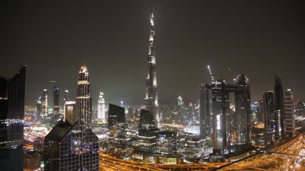 Dubai Uae Juni 2018 Strasse Und Panorama Der Innenstadt Dubai — Stockvideo