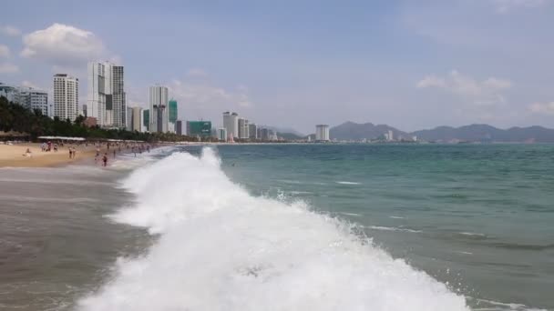 Plage Nha Trang Vietnam Dans Une Journée Été — Video