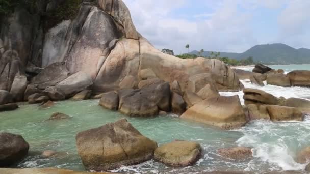 苏梅岛的拉迈海滩 泰国在夏季的一天 — 图库视频影像