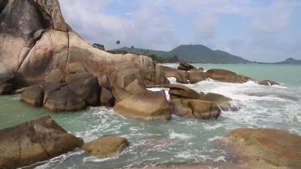 夏の日タイ サムイ島のラマイビーチに位置 — ストック動画