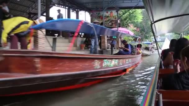 バンコク タイ王国 2018 水上マーケット タイで夏の日 — ストック動画