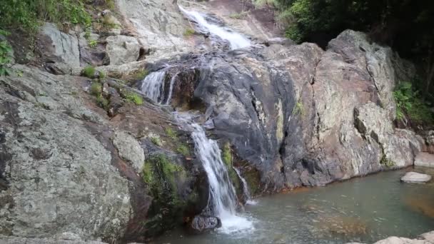 Cascada Namuang Isla Koh Samui Tailandia Día Verano — Vídeos de Stock