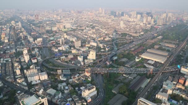 Bangkok Thailand March 2018 Aerial View Bangkok Summer Evening — Stock Video