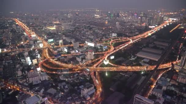 Bangkok Thailand March 2018 Aerial View Bangkok Summer Evening — Stock Video
