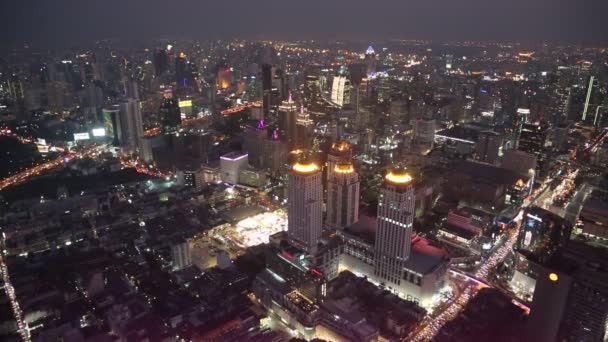 Бангкок Таиланд Марта 2018 Года Вид Воздуха Бангкок Летним Вечером — стоковое видео