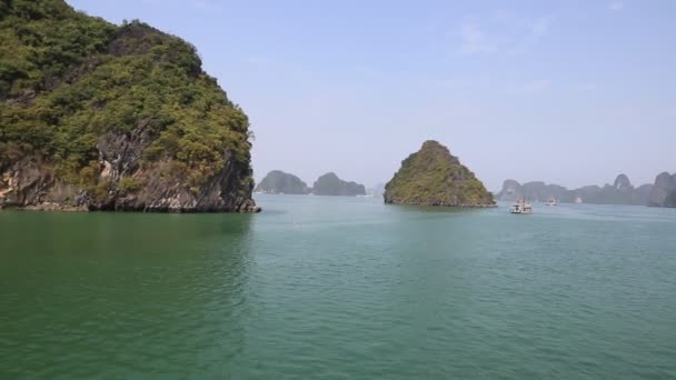 Weltnaturerbe Halon Bay Vietnam Einem Sommertag — Stockvideo