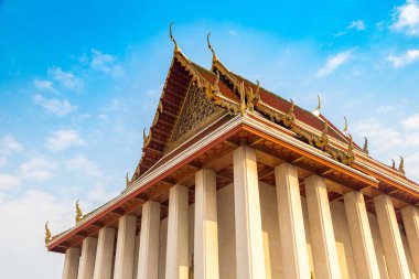 Bangkok, Tayland Wat Saket tapınakta bir yaz günü