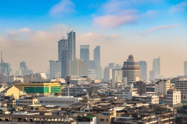 Bangkok Hava görünümünü bir yaz akşamları