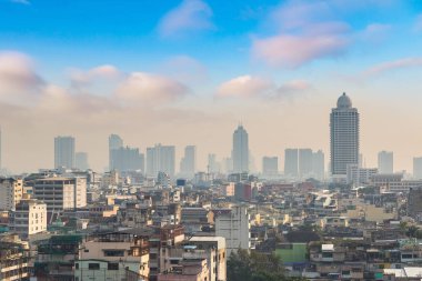 Bangkok Hava görünümünü bir yaz akşamları