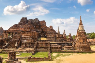Ayutthaya Historical Park Ayutthaya, Tayland bir yaz günü içinde