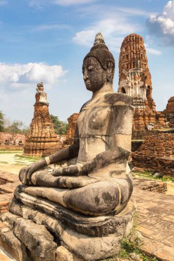 Ayutthaya Historical Park Ayutthaya, Tayland bir yaz günü içinde