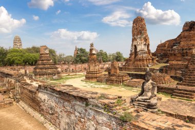 Ayutthaya Historical Park Ayutthaya, Tayland bir yaz günü içinde