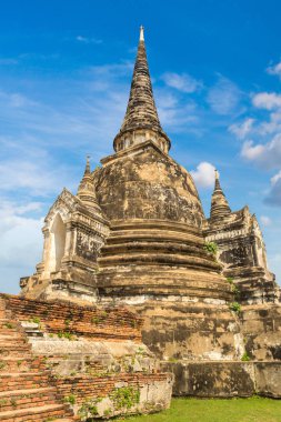 Ayutthaya Historical Park Ayutthaya, Tayland bir yaz günü içinde