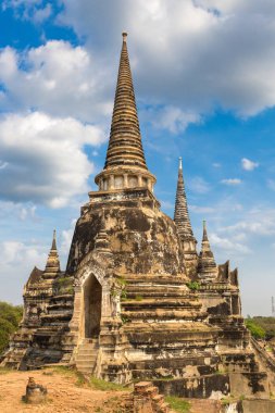 Ayutthaya Historical Park Ayutthaya, Tayland bir yaz günü içinde