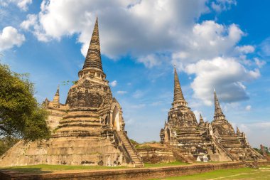 Ayutthaya Historical Park Ayutthaya, Tayland bir yaz günü içinde