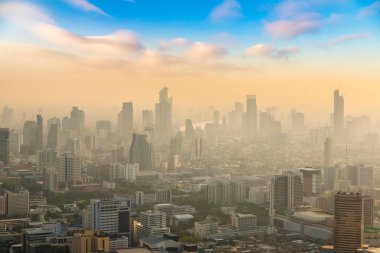 Bangkok Hava görünümünü bir yaz akşamları