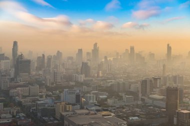 Bangkok Hava görünümünü bir yaz akşamları