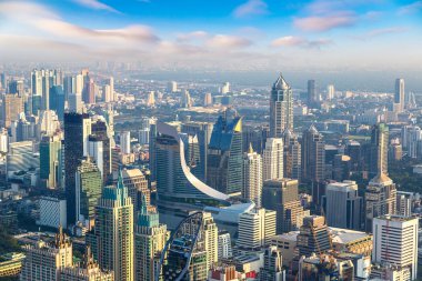 Bangkok Hava görünümünü bir yaz akşamları