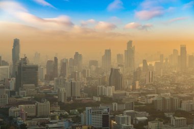 Bangkok Hava görünümünü bir yaz akşamları