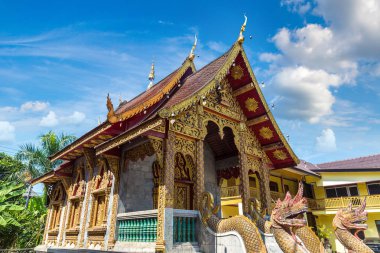 Chiang Mai, Tayland bir yaz günü tapınakta Budistler