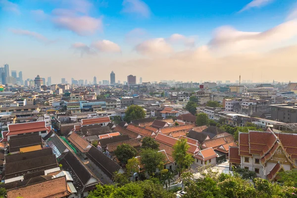 Vista Aérea Del Templo Wat Saket Bangkok Tailandia Día Verano —  Fotos de Stock