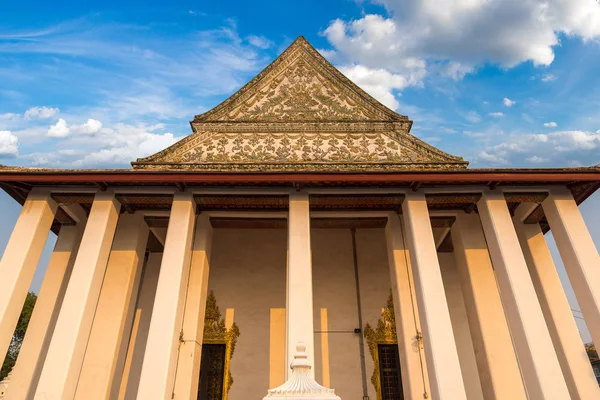 Templo Wat Thepthidaram Worawihan Bangkok Tailândia Dia Verão — Fotografia de Stock